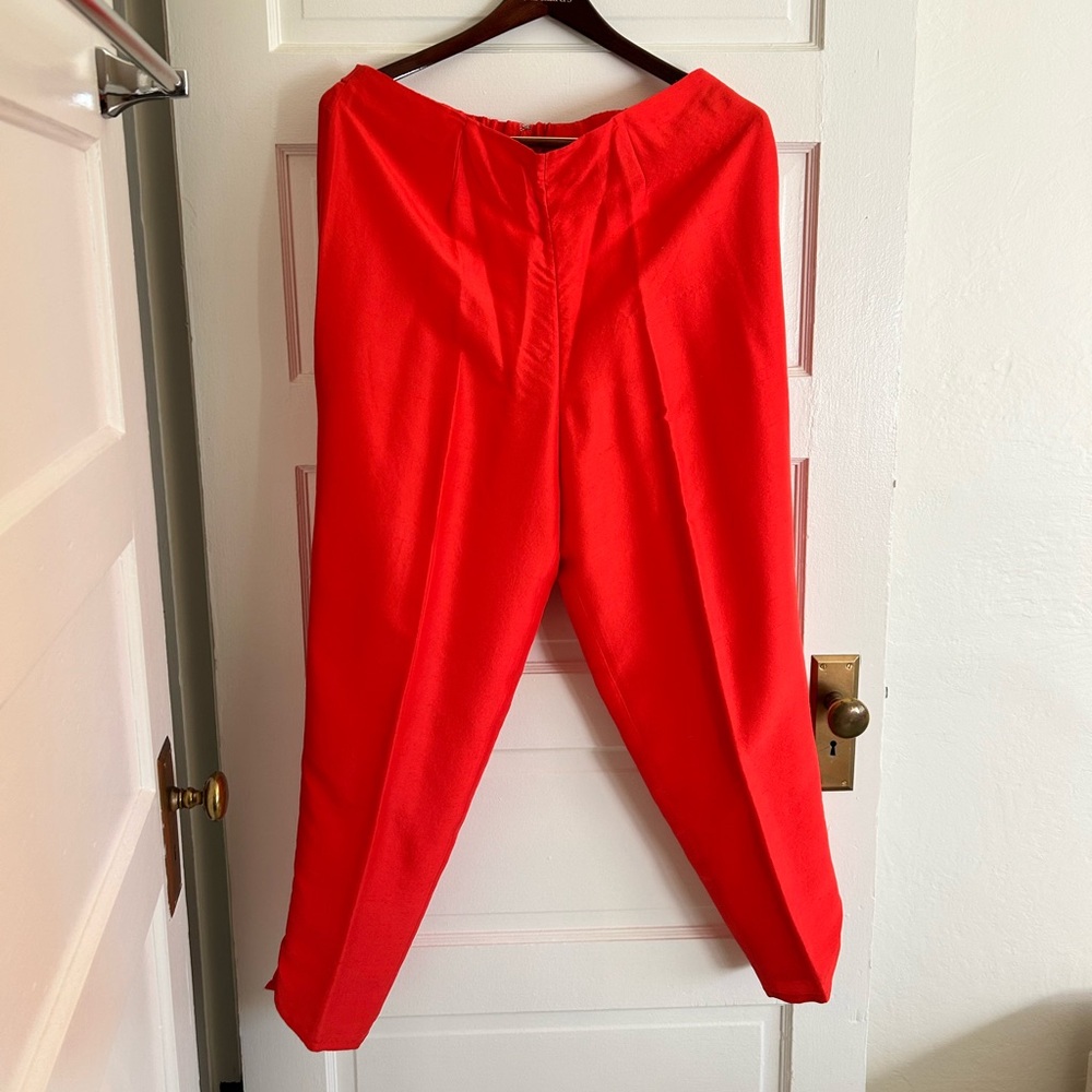 👚 [Diane Gemax] 💯 Silk Pants Trousers, Orange, Size XL, EUC